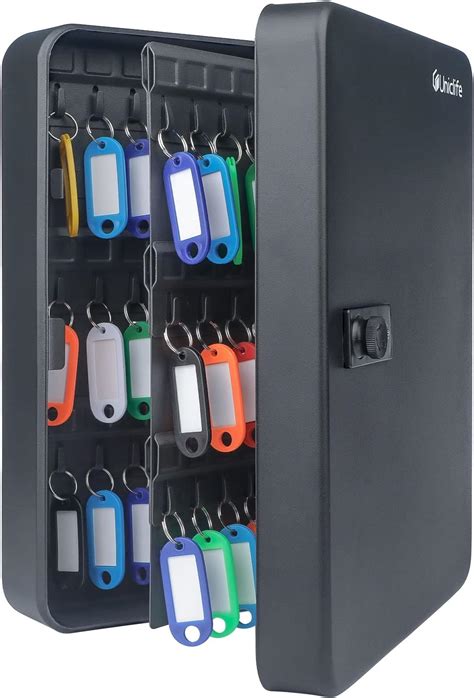 100 hook steel key cabinet large|Uniclife 100 Position Slotted Key Cabinet with .